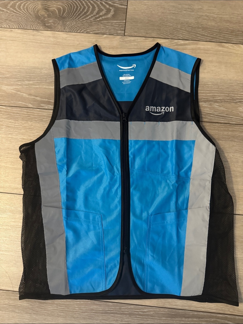 Amazon Blue and Gray Safety Delivery Vest Size XS/S